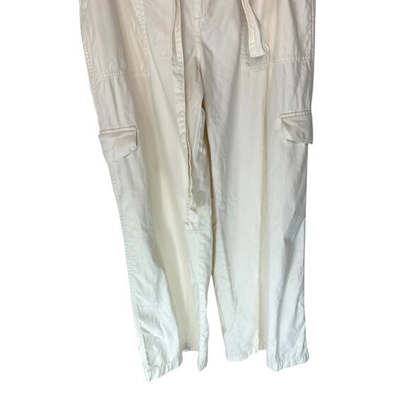 Madewell‎ White Vintage Canvas Belted Griff Super Wide Leg Cargo Pants Size 32 - Picture 5 of 13